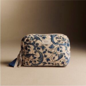 Sezane Blue Bird Toiletry Bag Antoinette Poisson Limited Edition Case Pouch